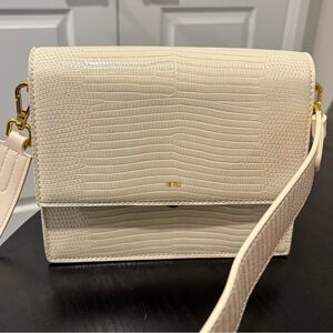JW PEI Mini Flap Crossbody - Ivory Lizard